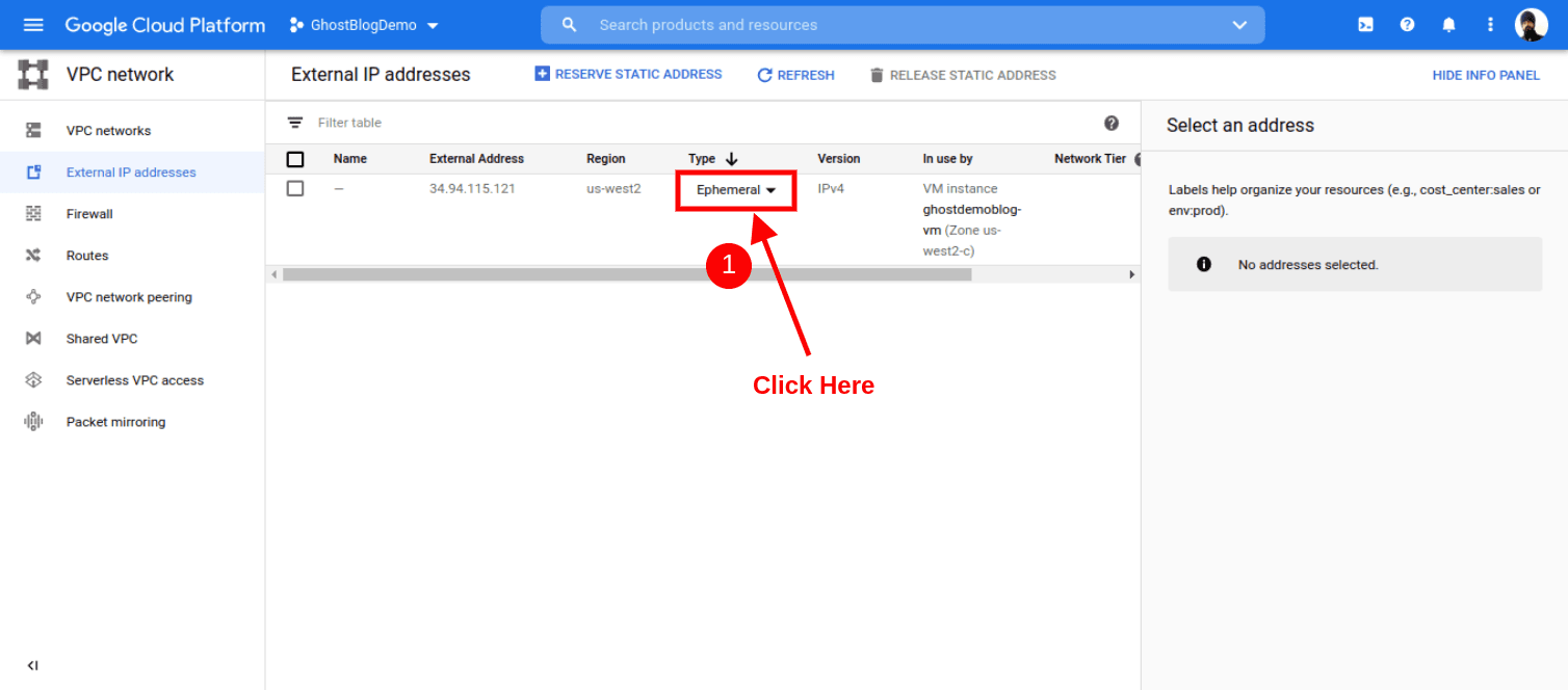 Change External IP Address