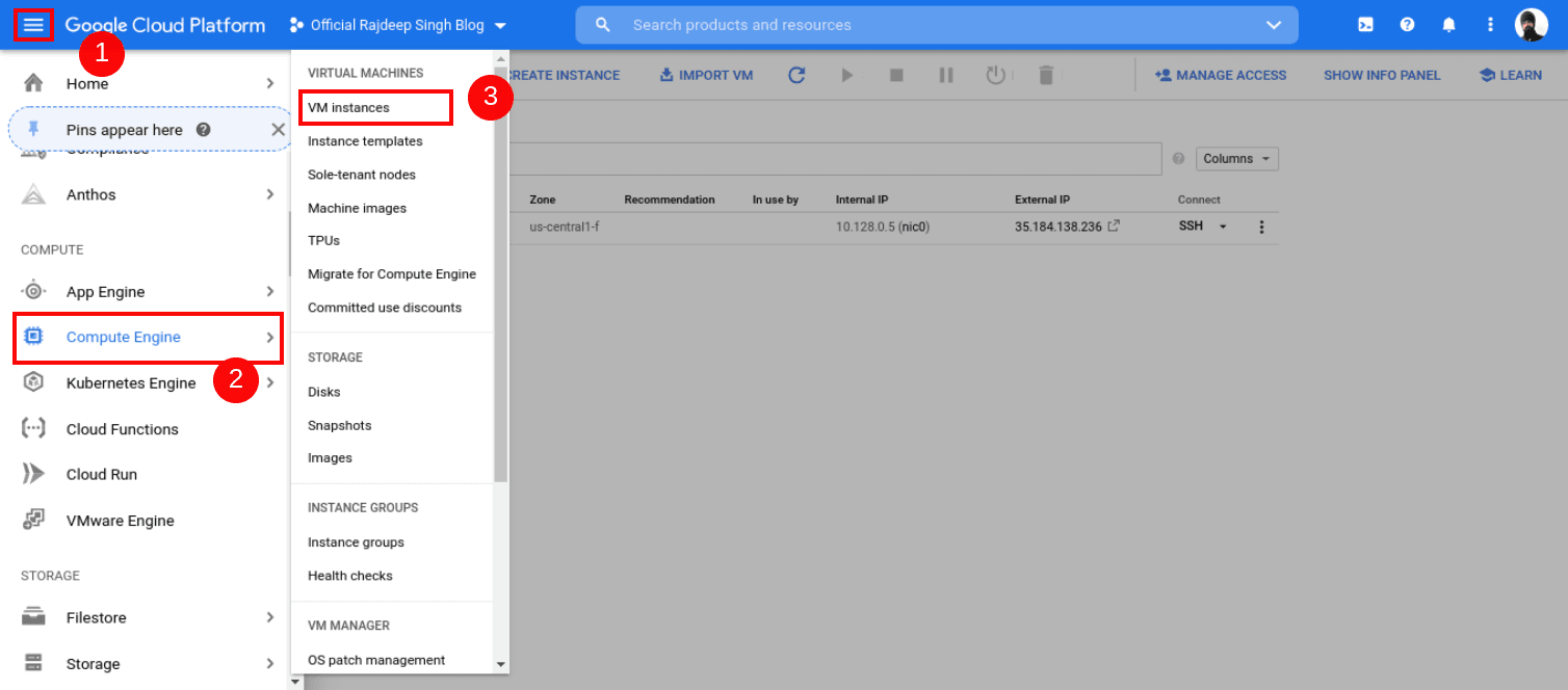 VM INSTANCES