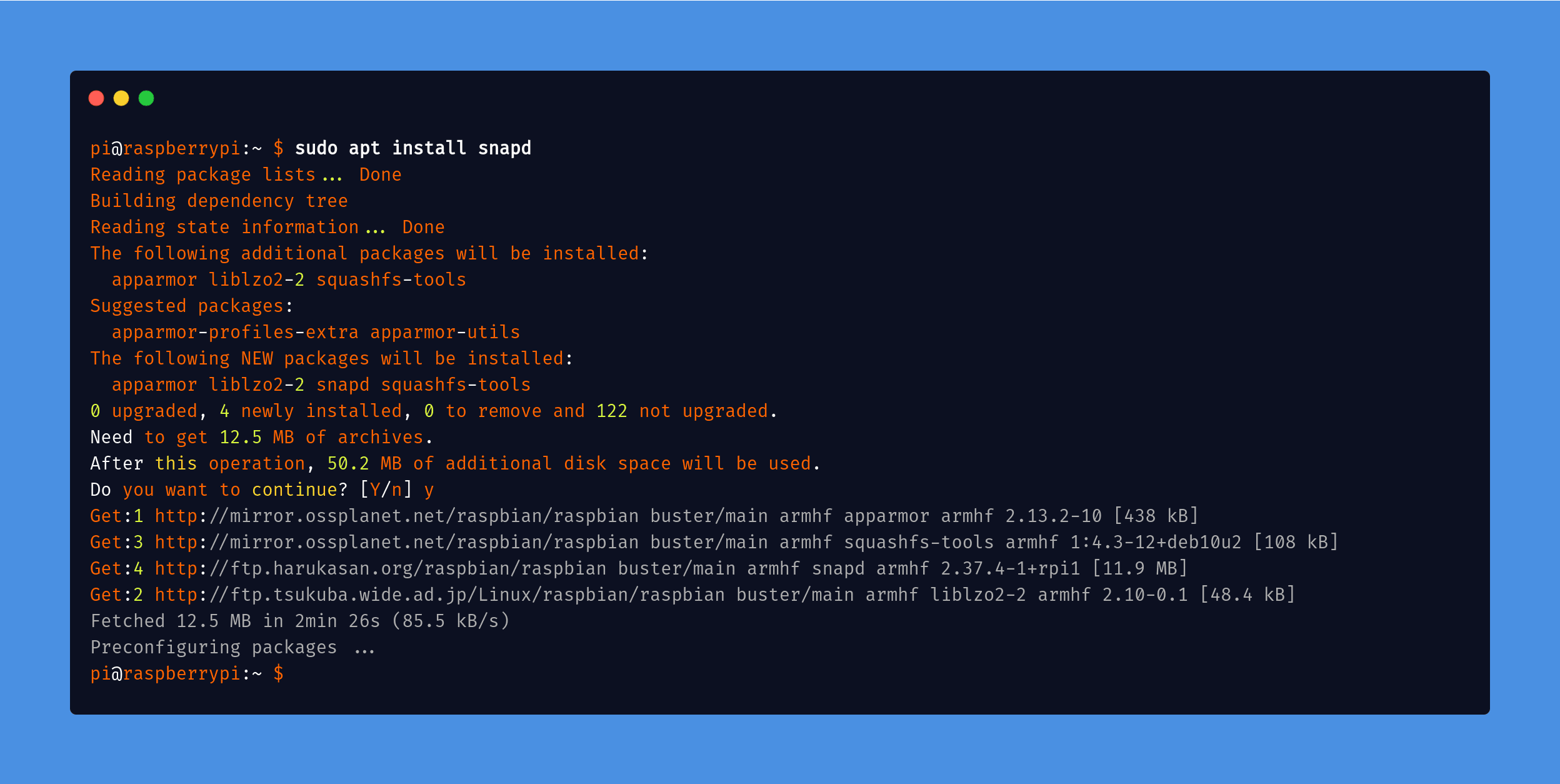 Install snapd-cli in raspberry pi 4